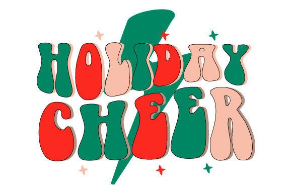 Download Holiday Cheer Retro Wavy Text SVG - Svg Collection