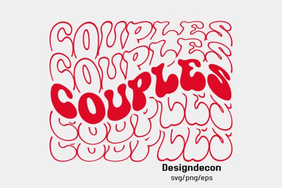 Download Couples Mirrored Text Retro Wavy Svg Png - Svg Collection
