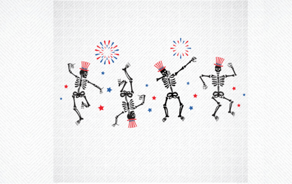 Download Dancing Skeleton 4th of July Svg, Png - Svg Collection