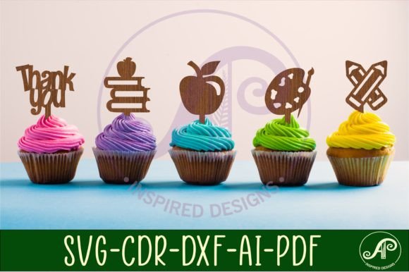 Download Teacher Cupcake Toppers, 8 Designs SVG - Svg Collection