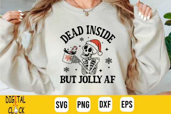 Download Dead Inside but Jolly AF Skull Santa SVG - Svg Collection