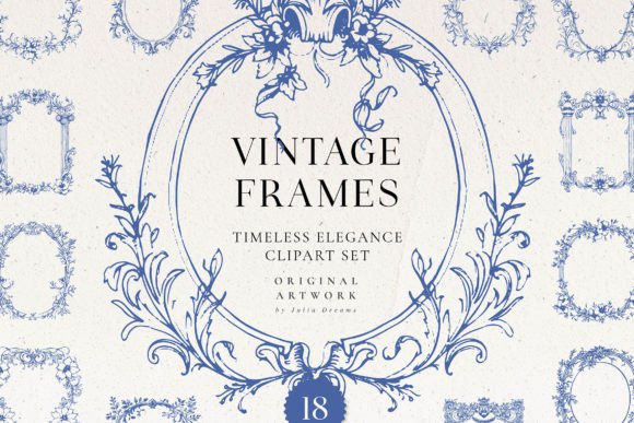 Download Vintage Vector Frames SVG Clipart Set - Svg Collection