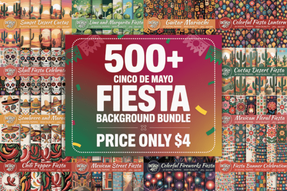 Download Cinco De Mayo Fiesta Background Bundle - Premium Resources