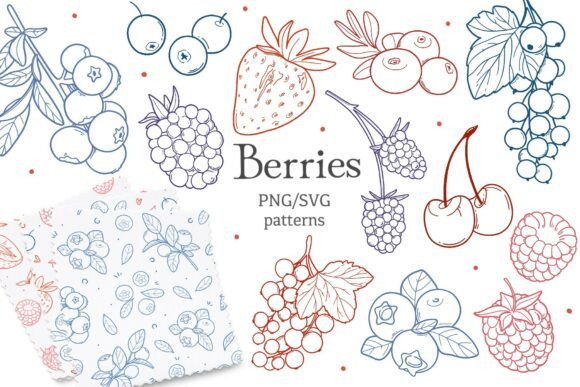 Download Berry Clipart SVG PNG, Fruit Patterns - Svg Collection