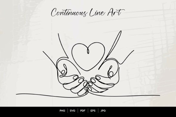 Download Heart Hands Line Art SVG Design File - Svg Collection