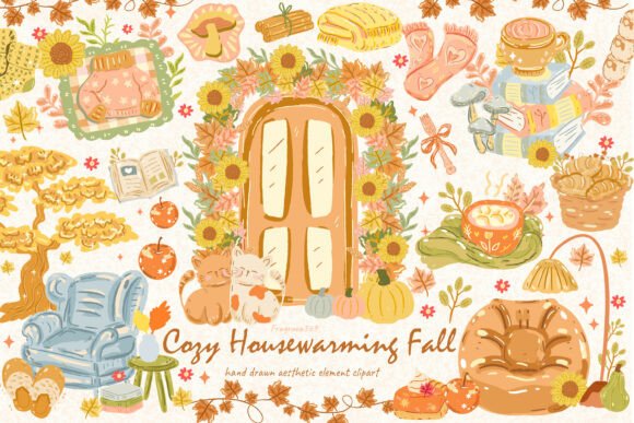 Download Cozy Aesthetic Fall Bookish Clipart SVG - Svg Collection