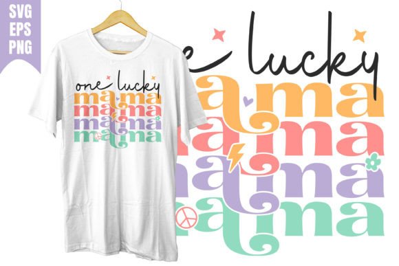 Download One Lucky Mama Love Svg Retro Groovy - Svg Collection