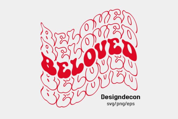 Download Beloved Mirrored Text Retro Wavy Svg Png - Svg Collection