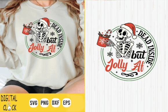 Download Dead Inside but Jolly AF Skull Santa SVG - Svg Collection