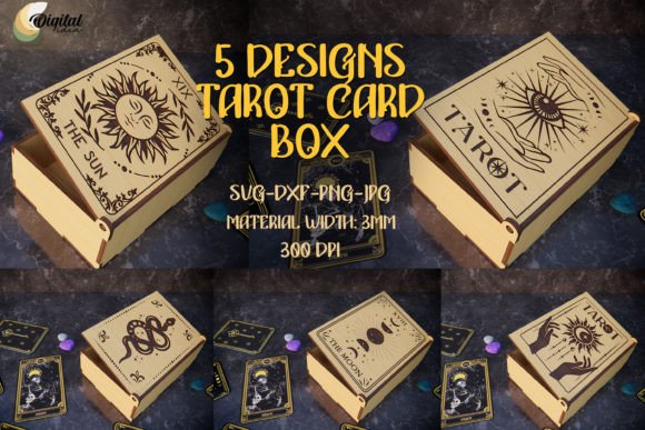 Download SVG Tarot Card Box Laser Cut Bundle - Svg Collection
