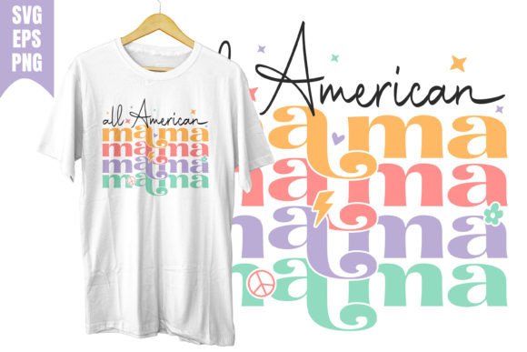 Download American Mama Love Svg Retro Groovy Png - Svg Collection