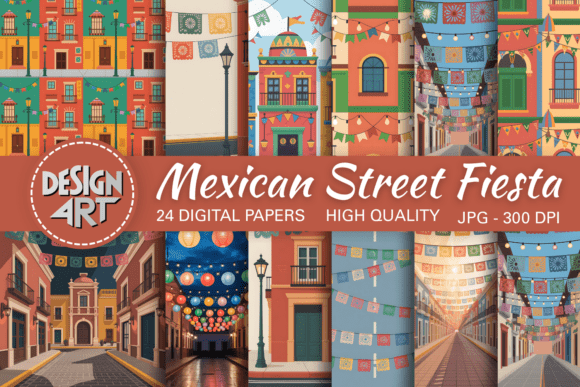 Download Mexican Street Fiesta Background - Fiesta background Collection