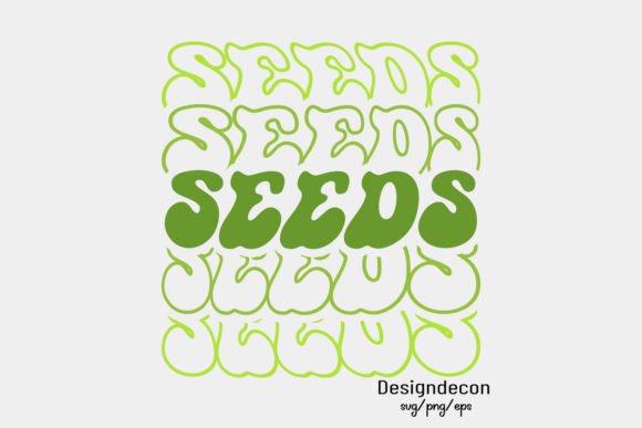Download Seeds Mirrored Text Retro Wavy Svg Png - Svg Collection