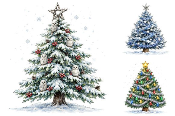 Download Christmas Tree Holiday Clipart Bundle - Holiday clipart Collection