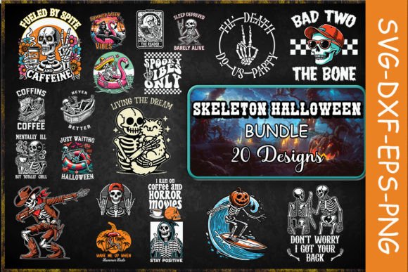 Download Skeleton Halloween SVG Bundle - Svg Collection