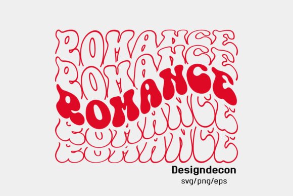 Download Romance Mirrored Text Retro Wavy Svg Png - Svg Collection