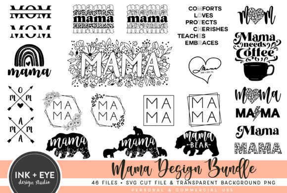 Download Mama Designs SVG - Mom Cut File Bundle - Svg Collection