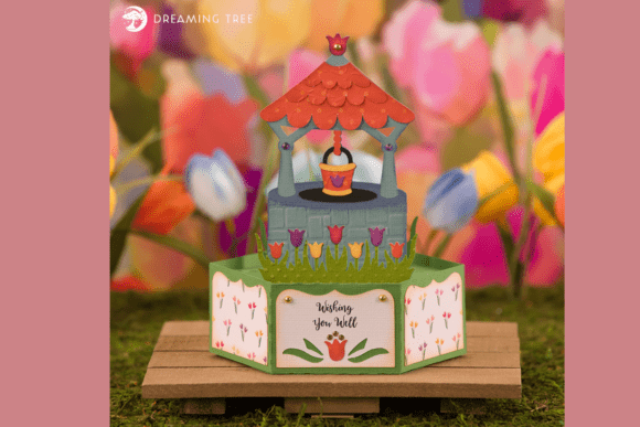 Download Wishing Well Pop Up Card SVG - Svg Collection