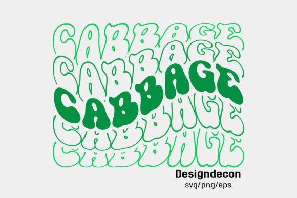 Download Cabbage Mirrored Text Retro Wavy Svg Png - Svg Collection