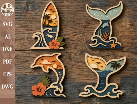 Download Layered Ocean Silhouette SVG Bundle - Svg Collection