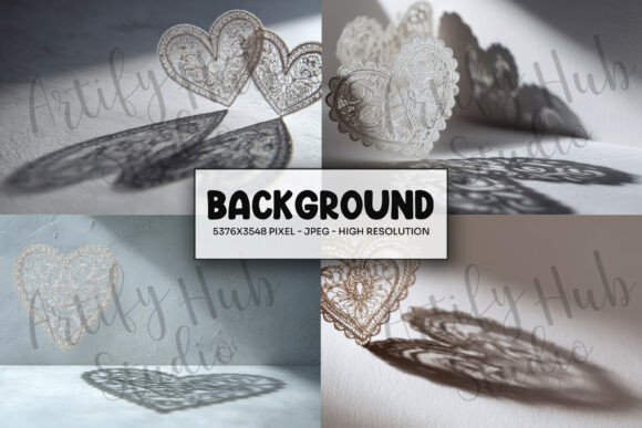 Download Elegant Lace Heart Shadow Background - Shadow background Collection