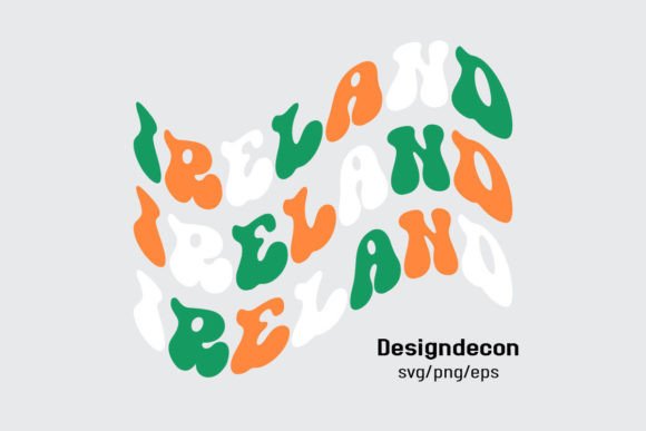 Download Ireland Mirrored Text Retro Wavy Svg Png - Svg Collection