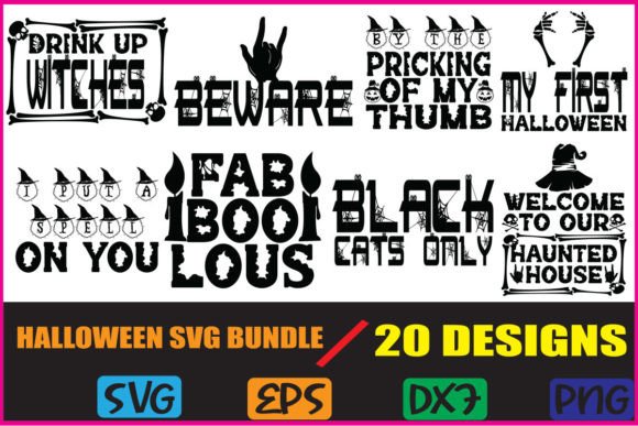 Download 20 Halloween Svg Designs Bundle - Svg Collection