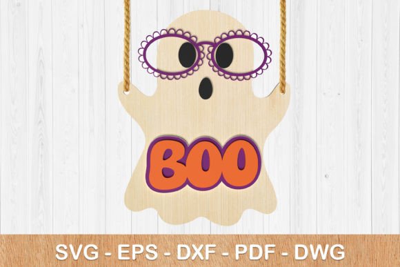 Download Halloween Ghost BOO Sign 3D Svg - Svg Collection