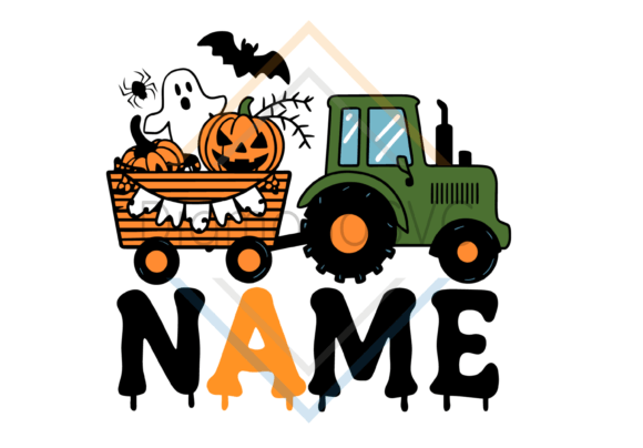 Download Green Tractor Halloween Custom Name SVG - Svg Collection