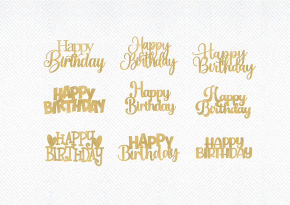 Download Happy Birthday Cake Topper SVG Bundle - Svg Collection
