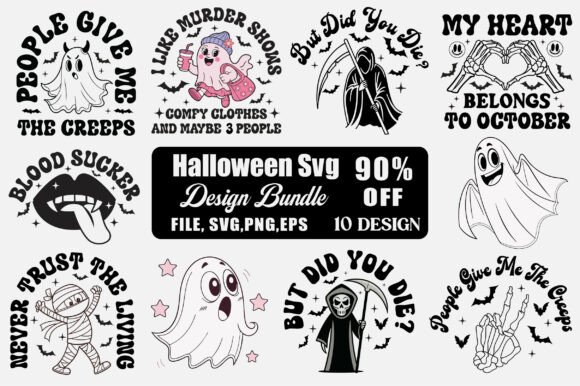 Download Sassy Halloween-themed SVG Design Bundle - Svg Collection