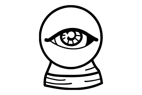 Download Crystal Ball with Evil Eye SVG - Svg Collection