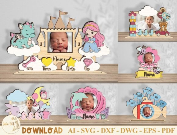 Download Baby Milestone Photo Frame SVG Bundle - Svg Collection