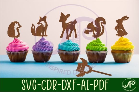 Download Woodland Cupcake Toppers, 6 Designs SVG - Svg Collection
