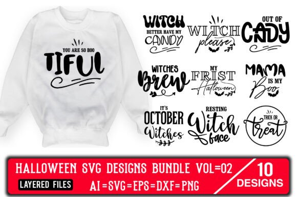 Download Halloween SVG Designs Bundle Vol=02 - Svg Collection